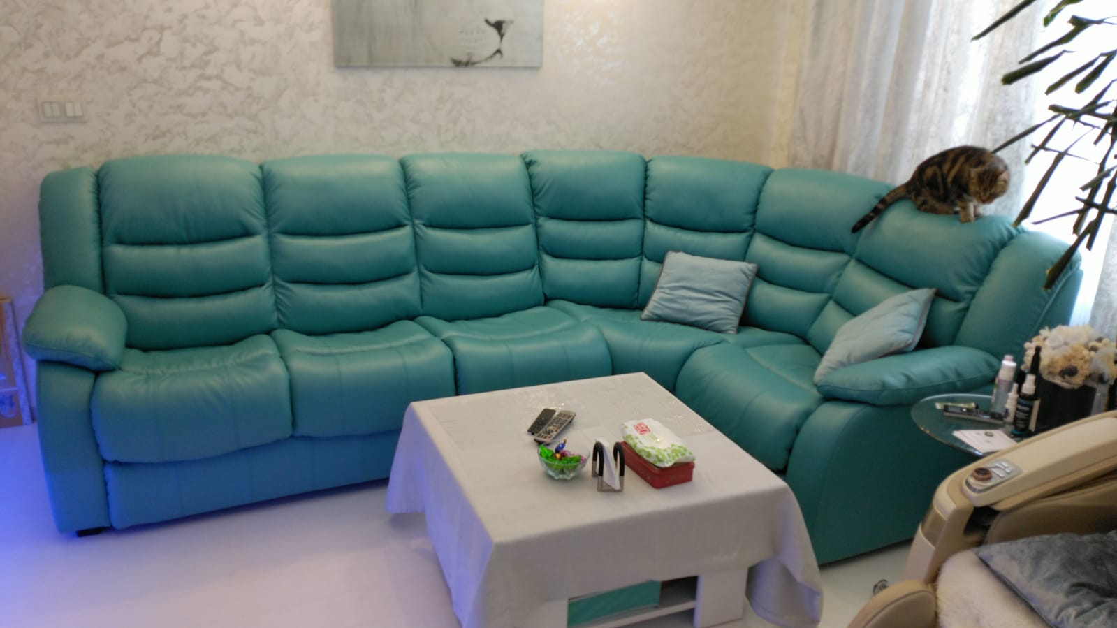 Перетяжка дивана на дому. Полысаево